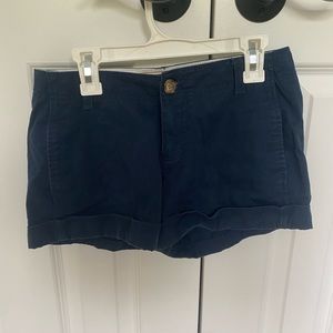 Old Navy Perfect 3 1/2” Khaki Navy Blue Short Shorts